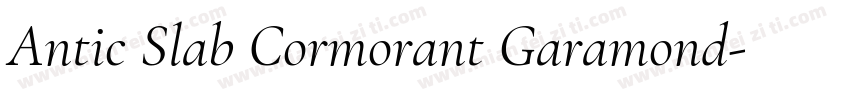 Antic Slab Cormorant Garamond字体转换